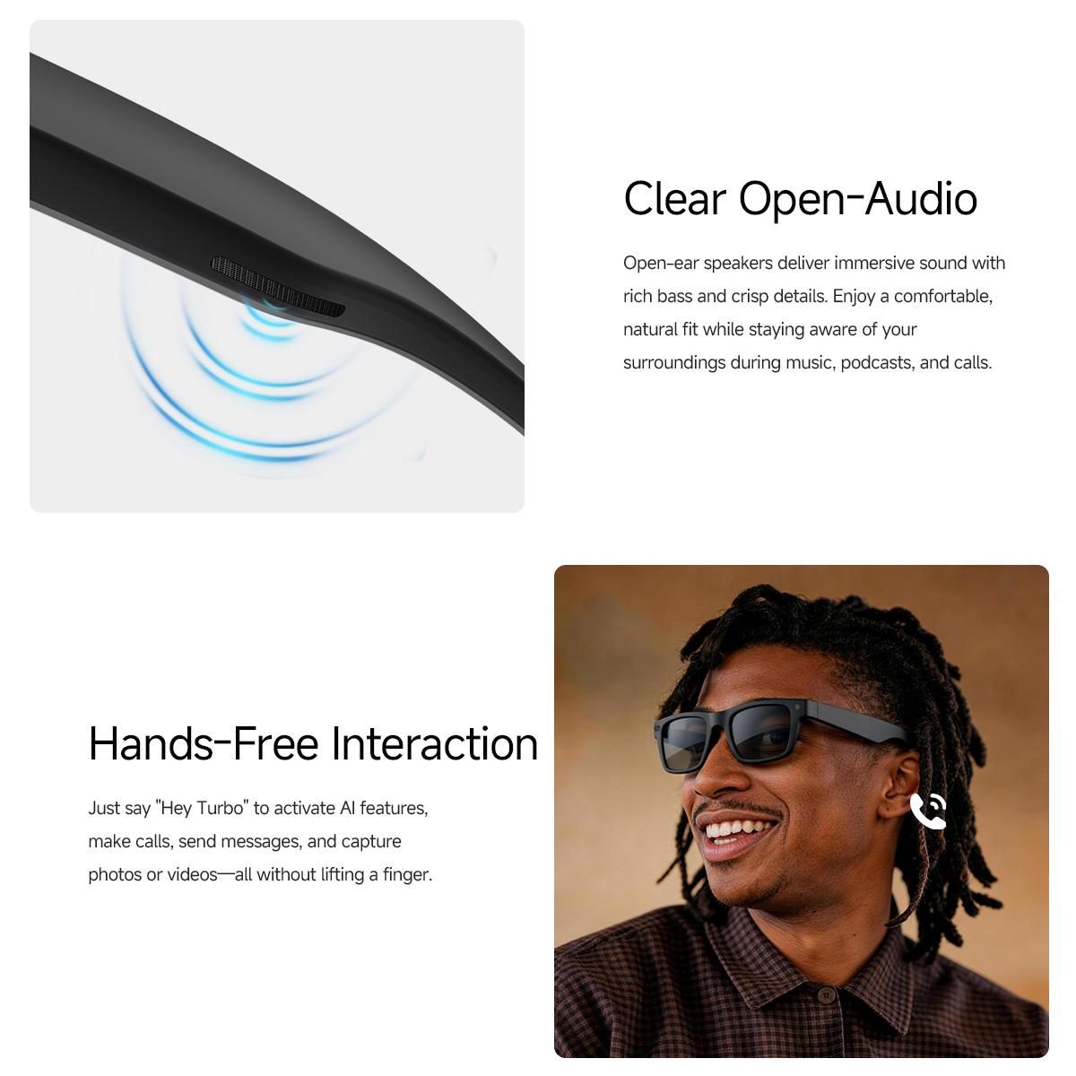 V5-MT5 Ultra AI Smart Glasses – 8MP Camera, ChatGPT, Real-time Translation, BT Calling, Waterproof