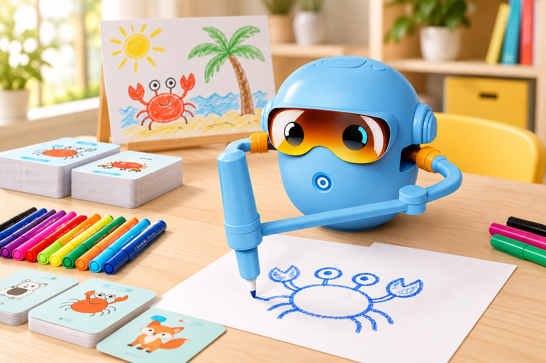 Drawing Robot for Kids: How 100 Word Cards Turn Vocabulary into Art