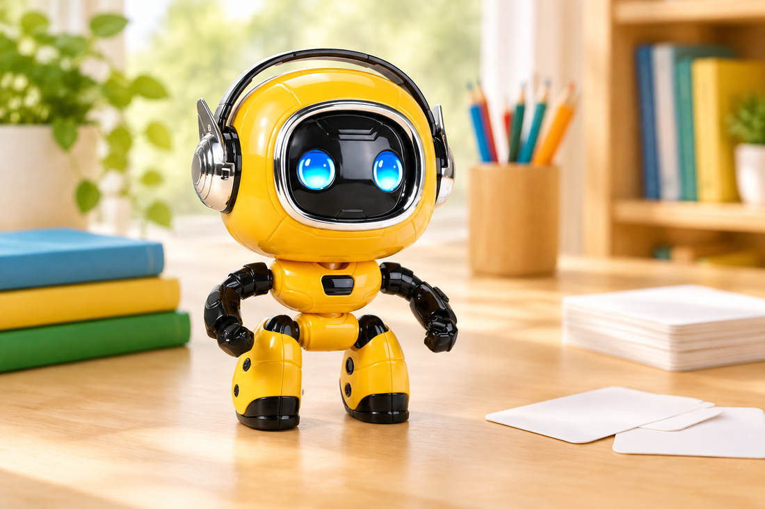 N4 AI Educational Robot on a child-friendly study desk for language learning and play