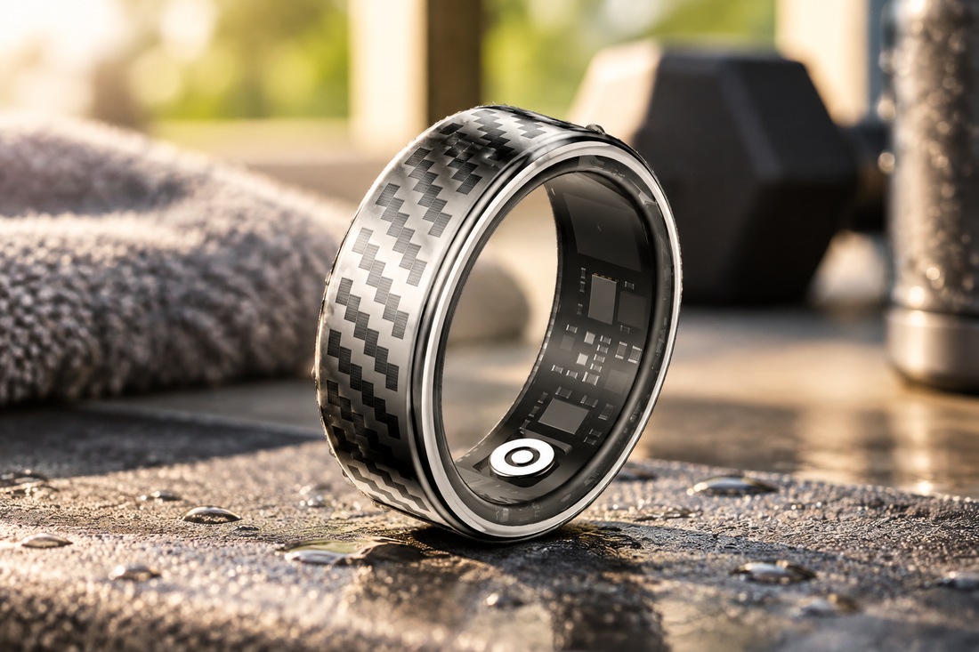 R16 Smart Ring with color LED display for HRV, stress and wellness tracking