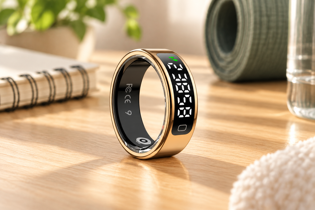 R20 Smart Ring on a clean wellness desk for everyday health tracking