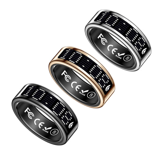 R3 Smart Ring with Prayer Counter & Call Display – IP68 Health Tracker