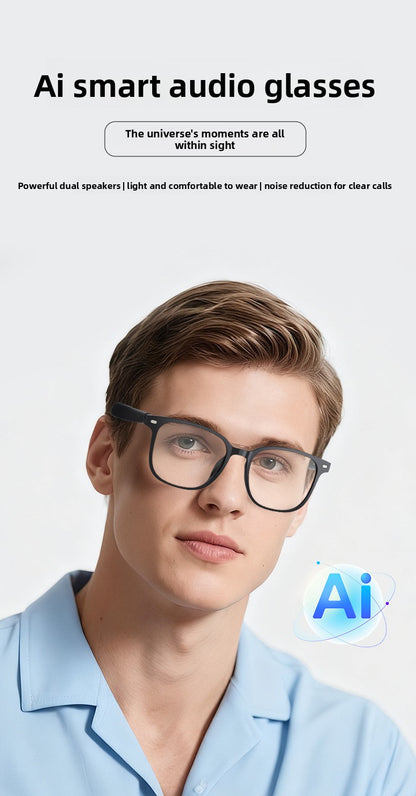 V14 Smart Audio Glasses | Bluetooth 5.4, Open-Ear Stereo, Touch Control, Calls & Music