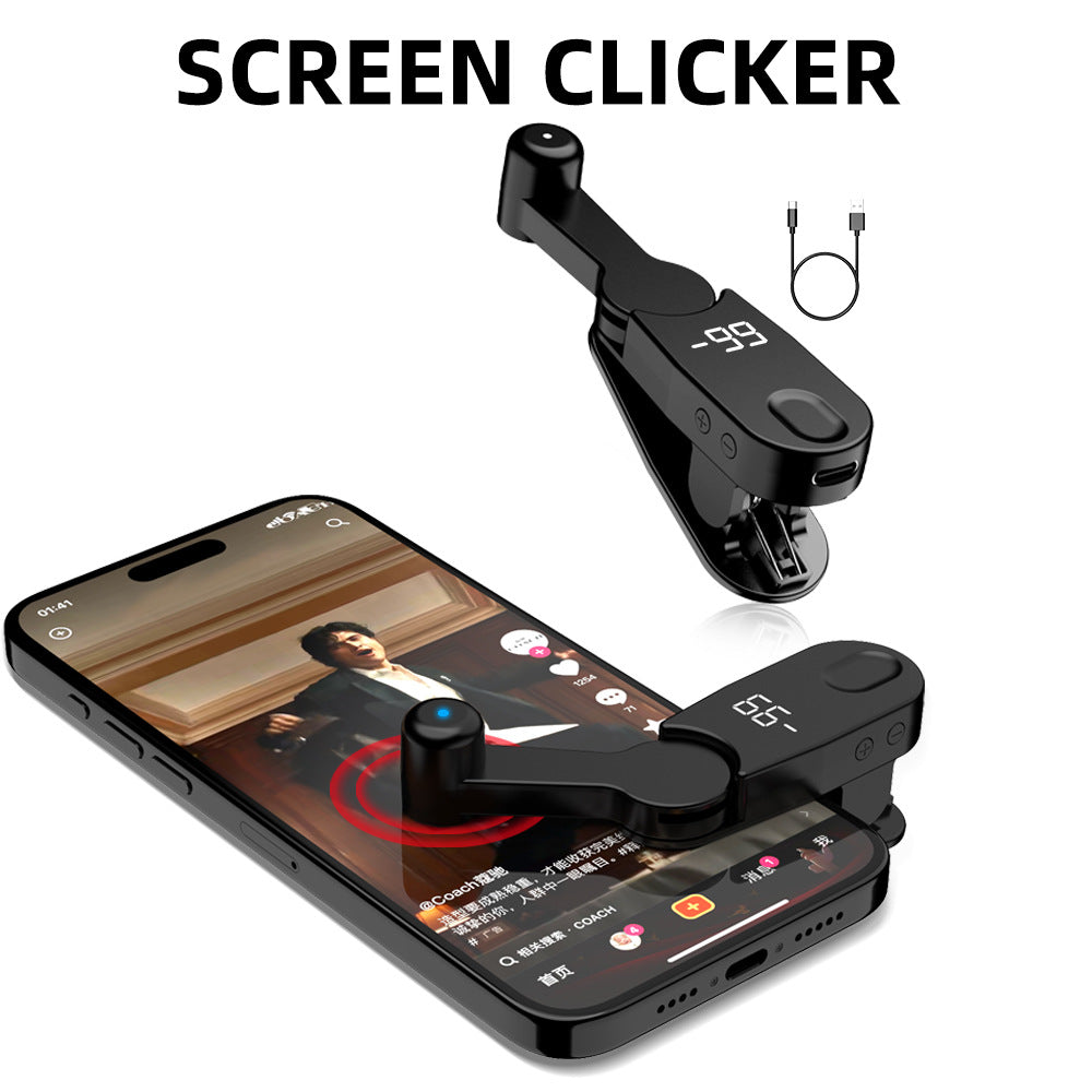 E6 Meprian Auto Screen Clicker for Phones & Tablets – Up to 99 Taps/sec, Black