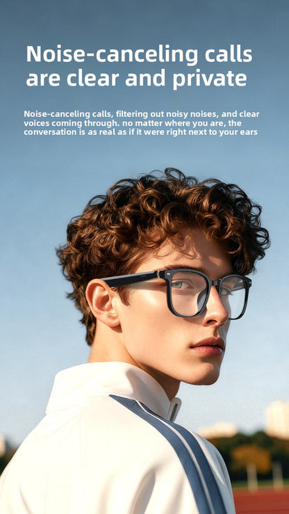 V14 Smart Audio Glasses | Bluetooth 5.4, Open-Ear Stereo, Touch Control, Calls & Music