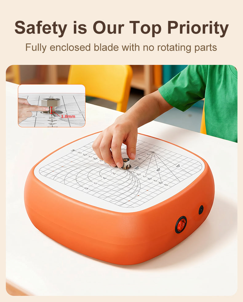 N3 Electric Kids Safety Cardboard Cutter - Bladeless DIY Craft Tool, Montessori Educational Toy, Precision Cutting up to 3mm