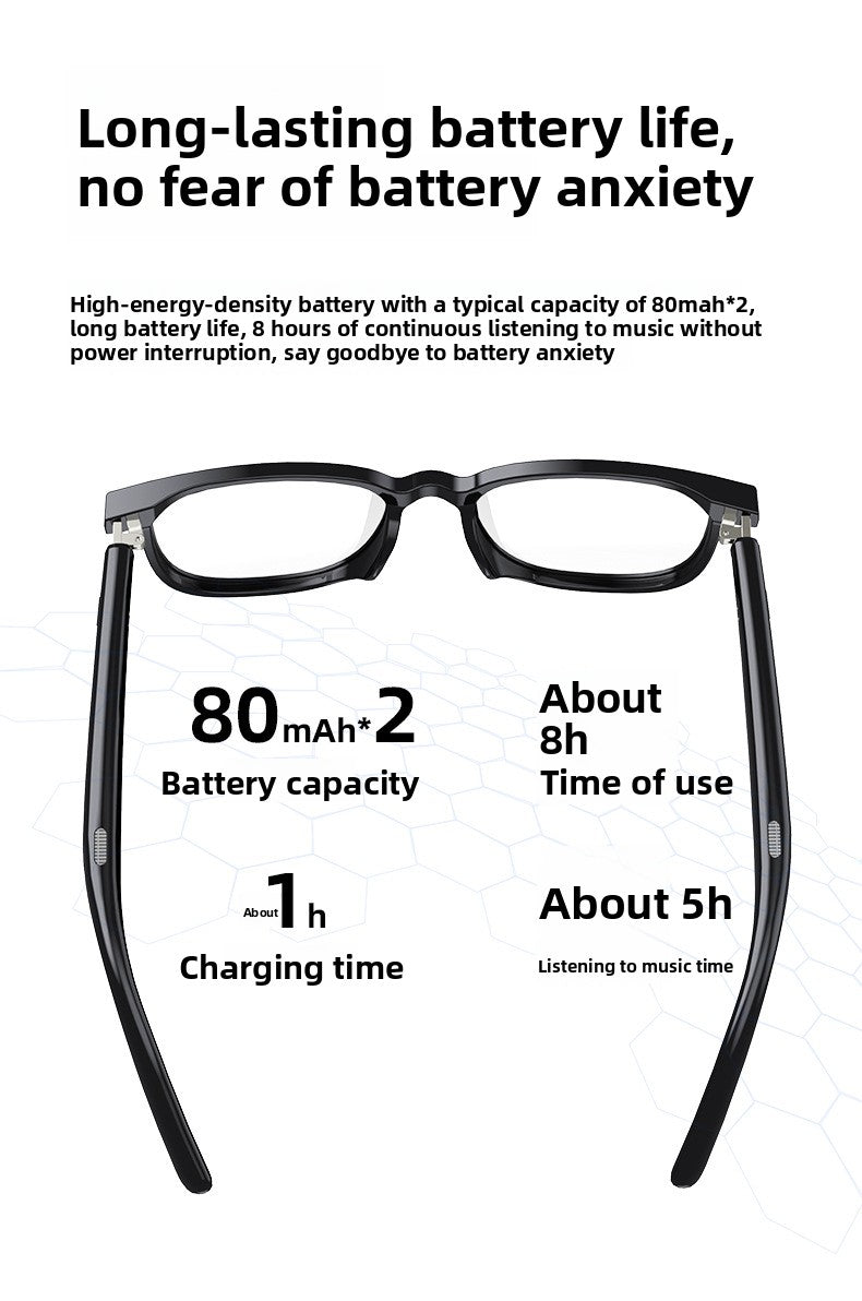 V14 Smart Audio Glasses | Bluetooth 5.4, Open-Ear Stereo, Touch Control, Calls & Music