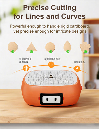N3 Electric Kids Safety Cardboard Cutter - Bladeless DIY Craft Tool, Montessori Educational Toy, Precision Cutting up to 3mm