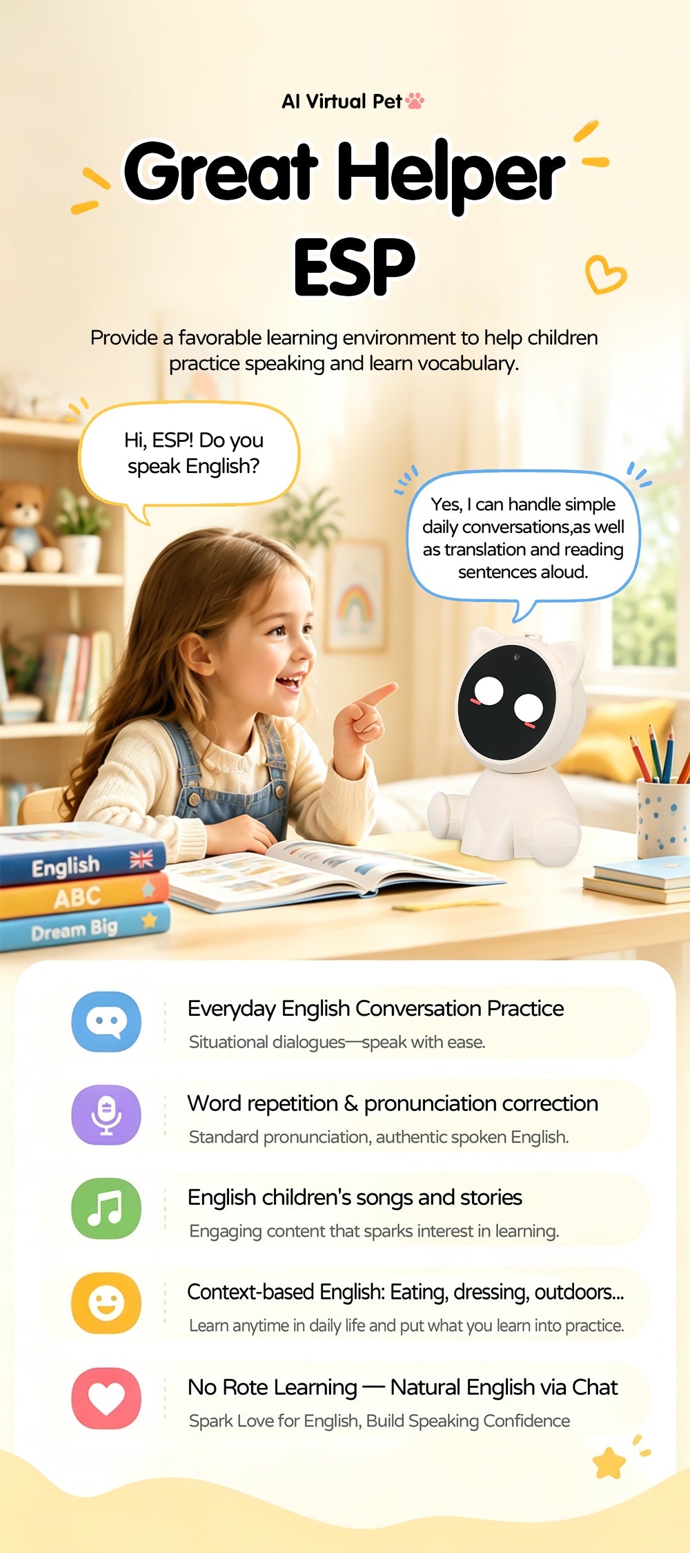 N22 AI Companion Robot with Camera, Multilingual Voice Chat, Image Recognition & Customizable AI Personas