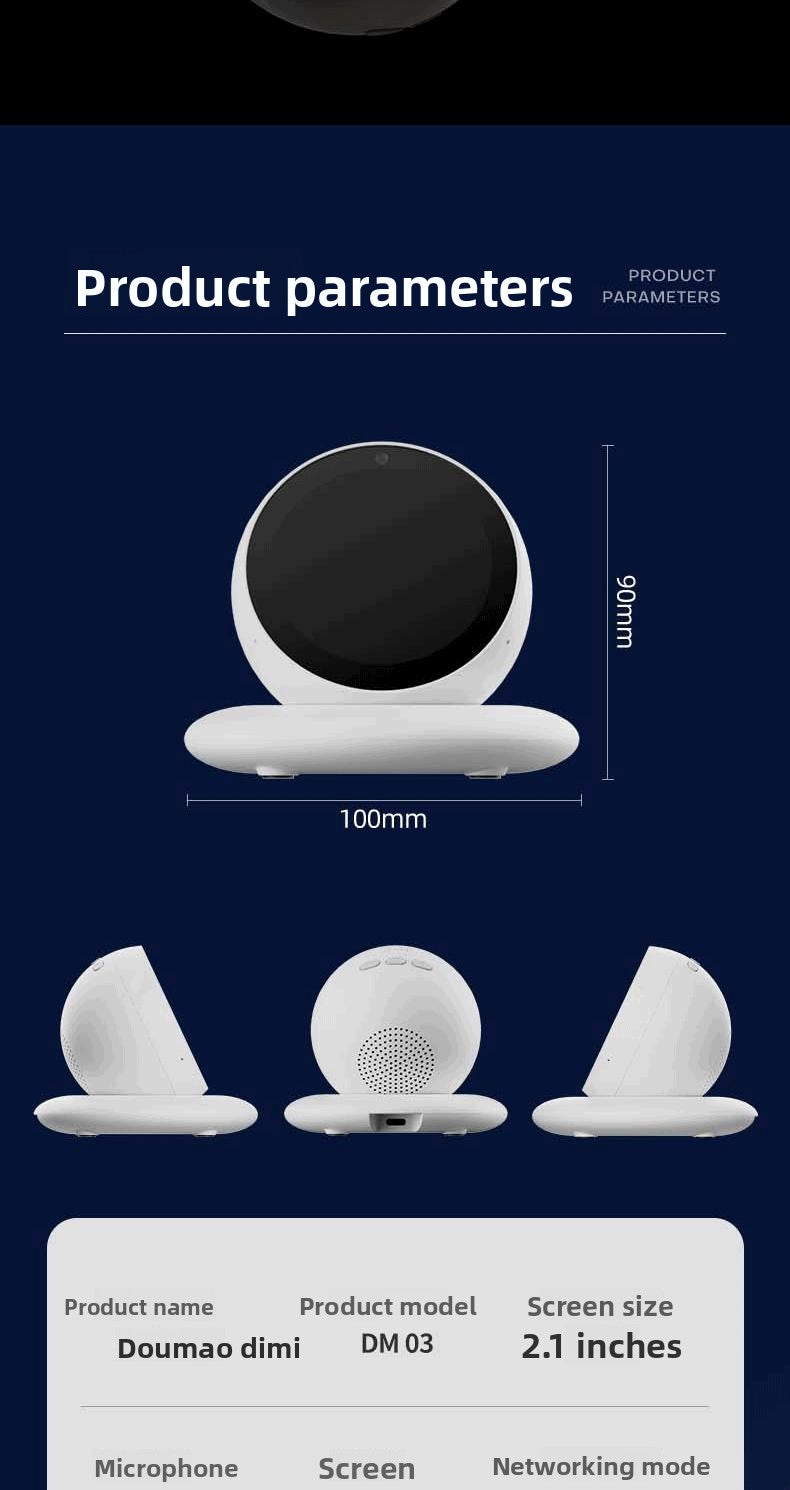 DiMi Desktop Robot - AI Car Assistant Companion Emotional Exchange Partner Growing Robot with 100+ Emojis