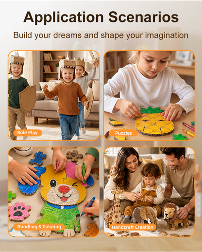 N3 Electric Kids Safety Cardboard Cutter - Bladeless DIY Craft Tool, Montessori Educational Toy, Precision Cutting up to 3mm