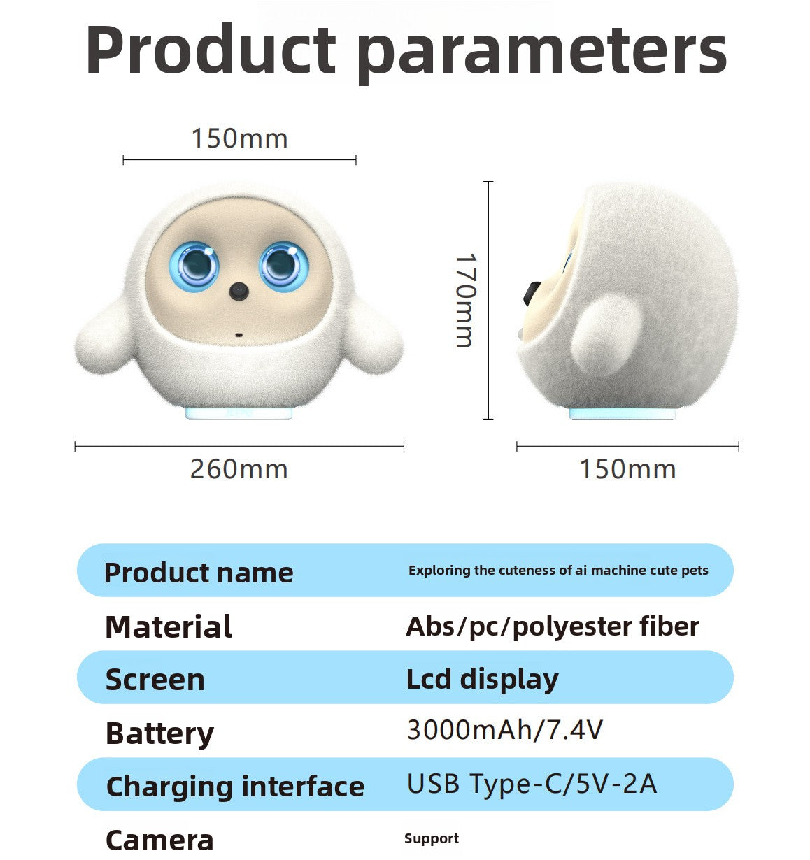 N6 K-Bao Interactive Ai Desktop Robot - Kids Cute Pet Robot | Smart Emotional | Resonance Voice Real-Time Interaction | Multi-Modal AI Model