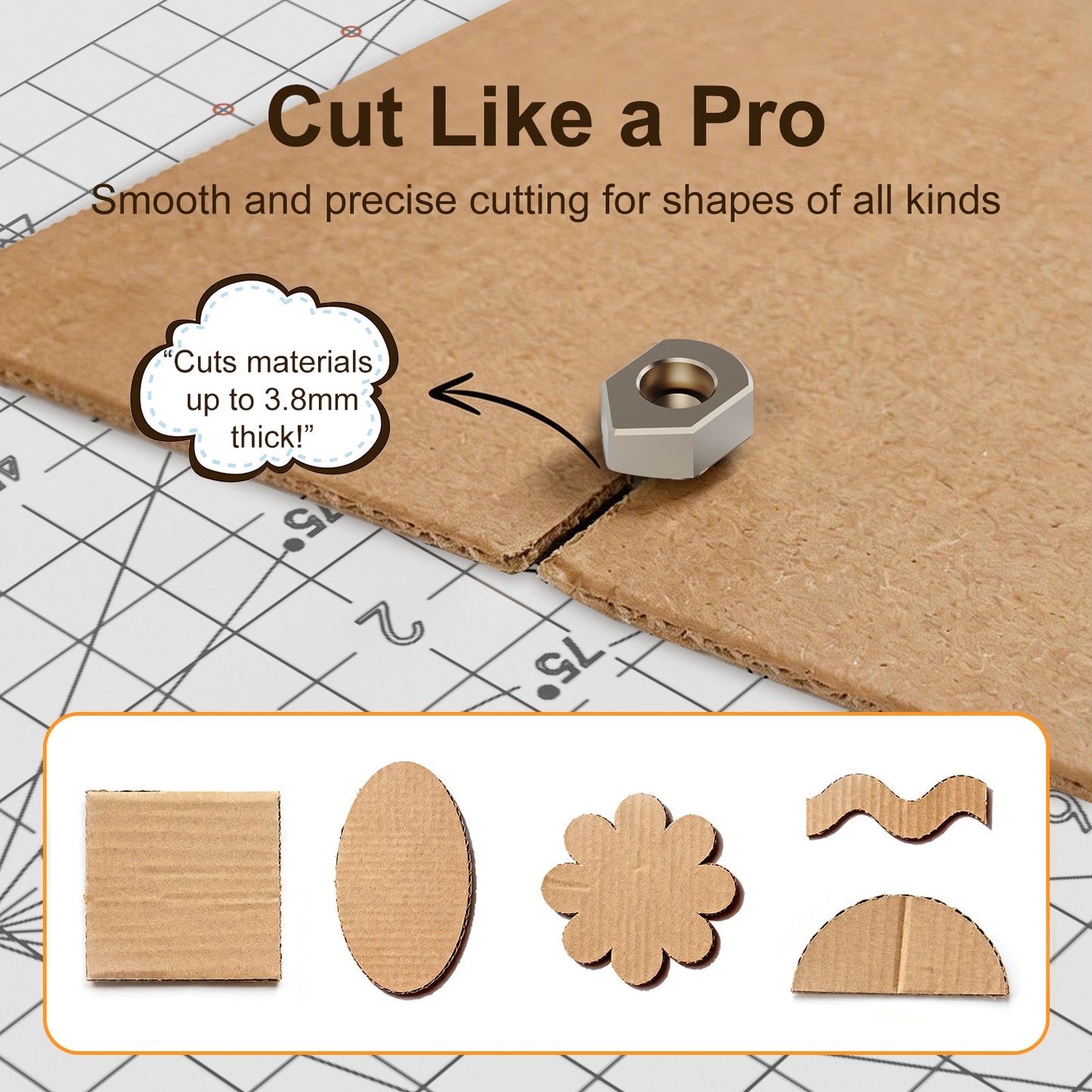 N3 Electric Kids Safety Cardboard Cutter - Bladeless DIY Craft Tool, Montessori Educational Toy, Precision Cutting up to 3mm
