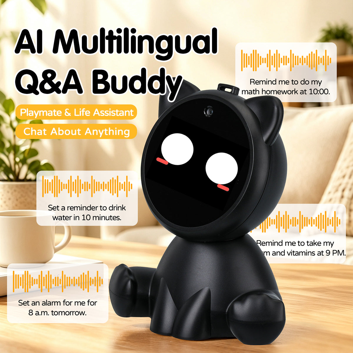 N22 AI Companion Robot with Camera, Multilingual Voice Chat, Image Recognition & Customizable AI Personas