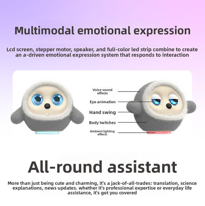 N6 K-Bao Interactive Ai Desktop Robot - Kids Cute Pet Robot | Smart Emotional | Resonance Voice Real-Time Interaction | Multi-Modal AI Model