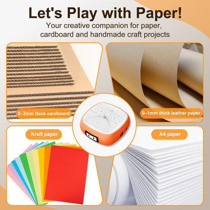 N3 Electric Kids Safety Cardboard Cutter - Bladeless DIY Craft Tool, Montessori Educational Toy, Precision Cutting up to 3mm