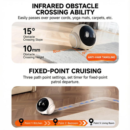 N5 Magic S1 Indoor Security Robot Camera - 1080P Portable Pet Camera with App Control Two-Way Audio, Night Vision, Automatic Charging