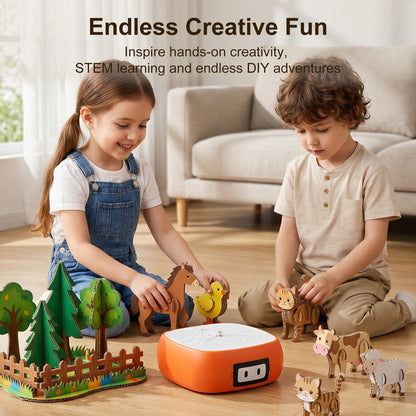 N3 Electric Kids Safety Cardboard Cutter - Bladeless DIY Craft Tool, Montessori Educational Toy, Precision Cutting up to 3mm