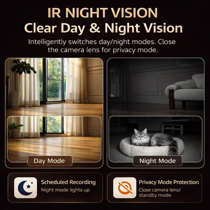 N5 Magic S1 Indoor Security Robot Camera - 1080P Portable Pet Camera with App Control Two-Way Audio, Night Vision, Automatic Charging