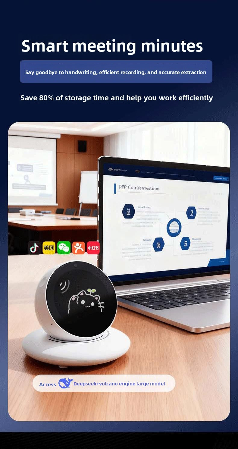 DiMi Desktop Robot - AI Car Assistant Companion Emotional Exchange Partner Growing Robot with 100+ Emojis