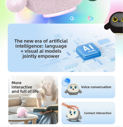 N6 K-Bao Interactive Ai Desktop Robot - Kids Cute Pet Robot | Smart Emotional | Resonance Voice Real-Time Interaction | Multi-Modal AI Model