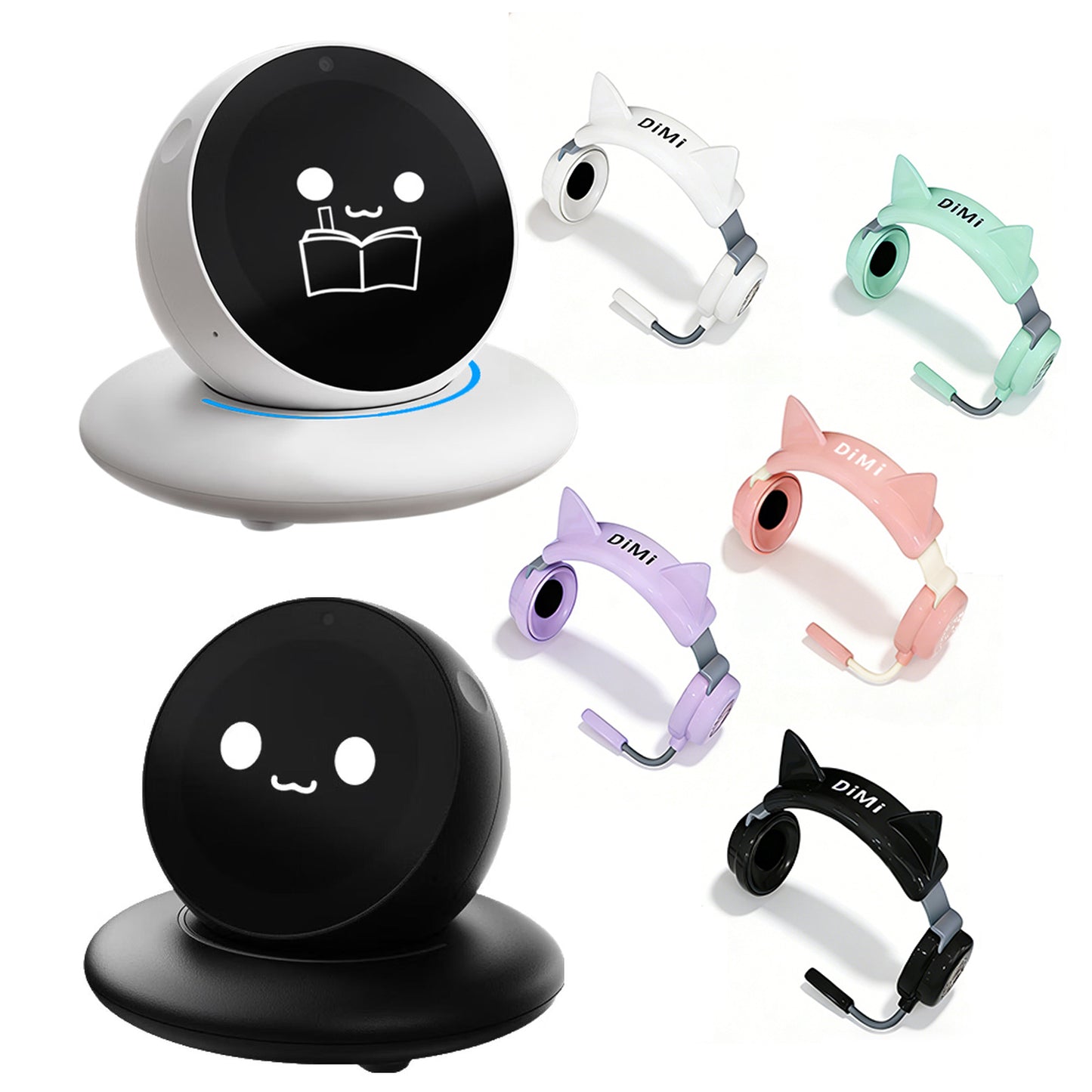 DiMi Desktop Robot - AI Car Assistant Companion Emotional Exchange Partner Growing Robot with 100+ Emojis