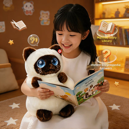 Meprian N13 AI Plush Companion Toy, Coral Fleece Storytelling & Q&A Gift for Kids