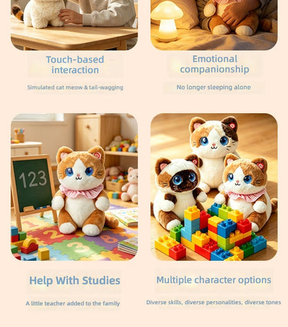 Meprian N13 AI Plush Companion Toy, Coral Fleece Storytelling & Q&A Gift for Kids