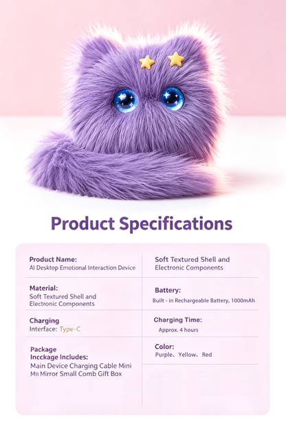 N14 AI Desktop Companion Robot with Smart Voice Chat and Real-Time Emotional Responses
