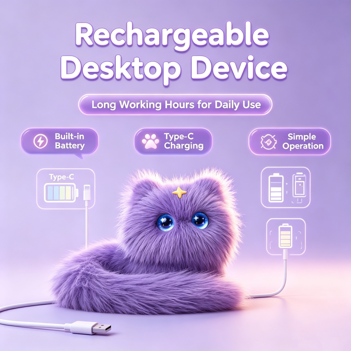 N14 AI Desktop Companion Robot with Smart Voice Chat and Real-Time Emotional Responses