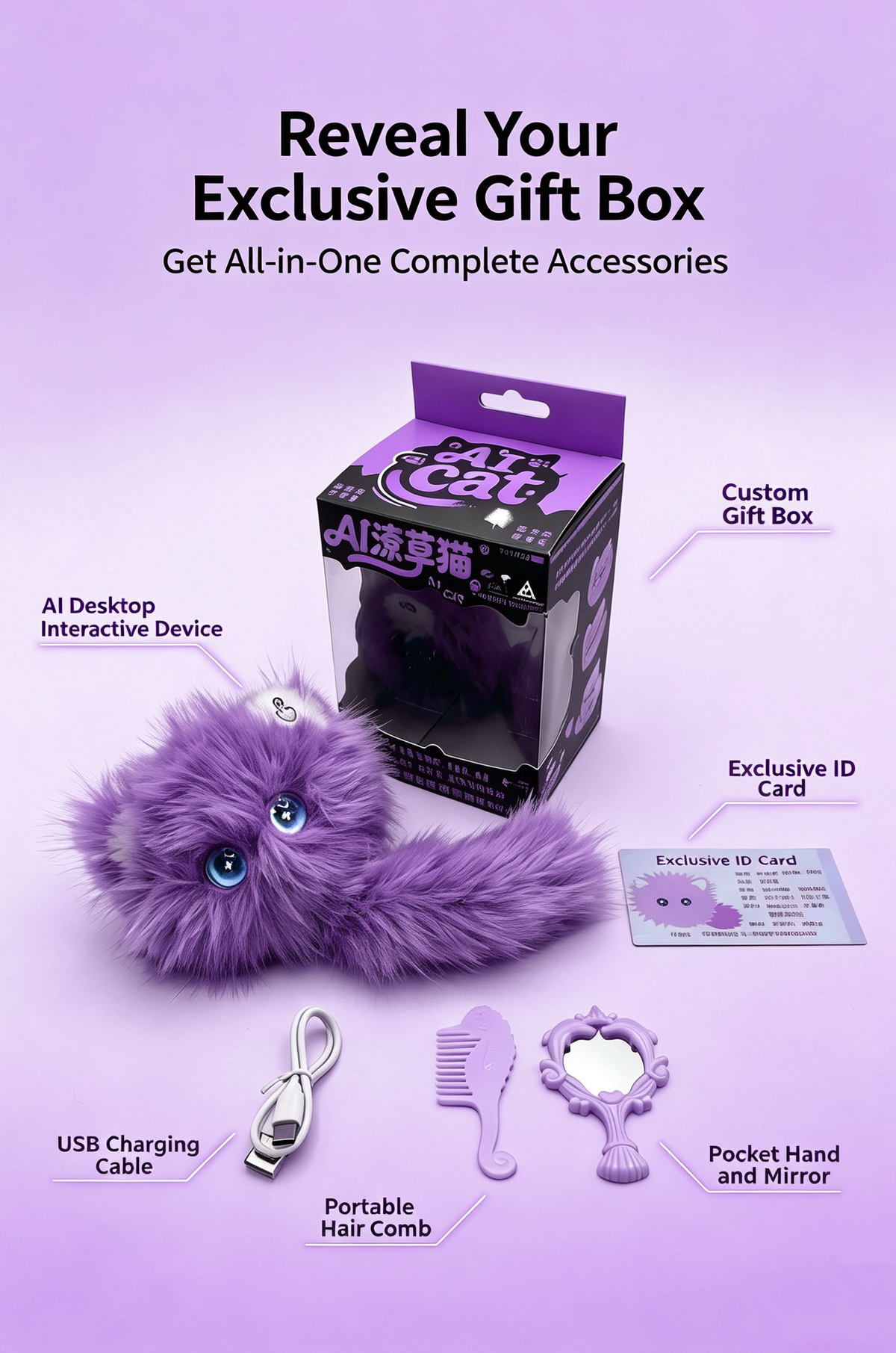 N14 AI Desktop Companion Robot with Smart Voice Chat and Real-Time Emotional Responses