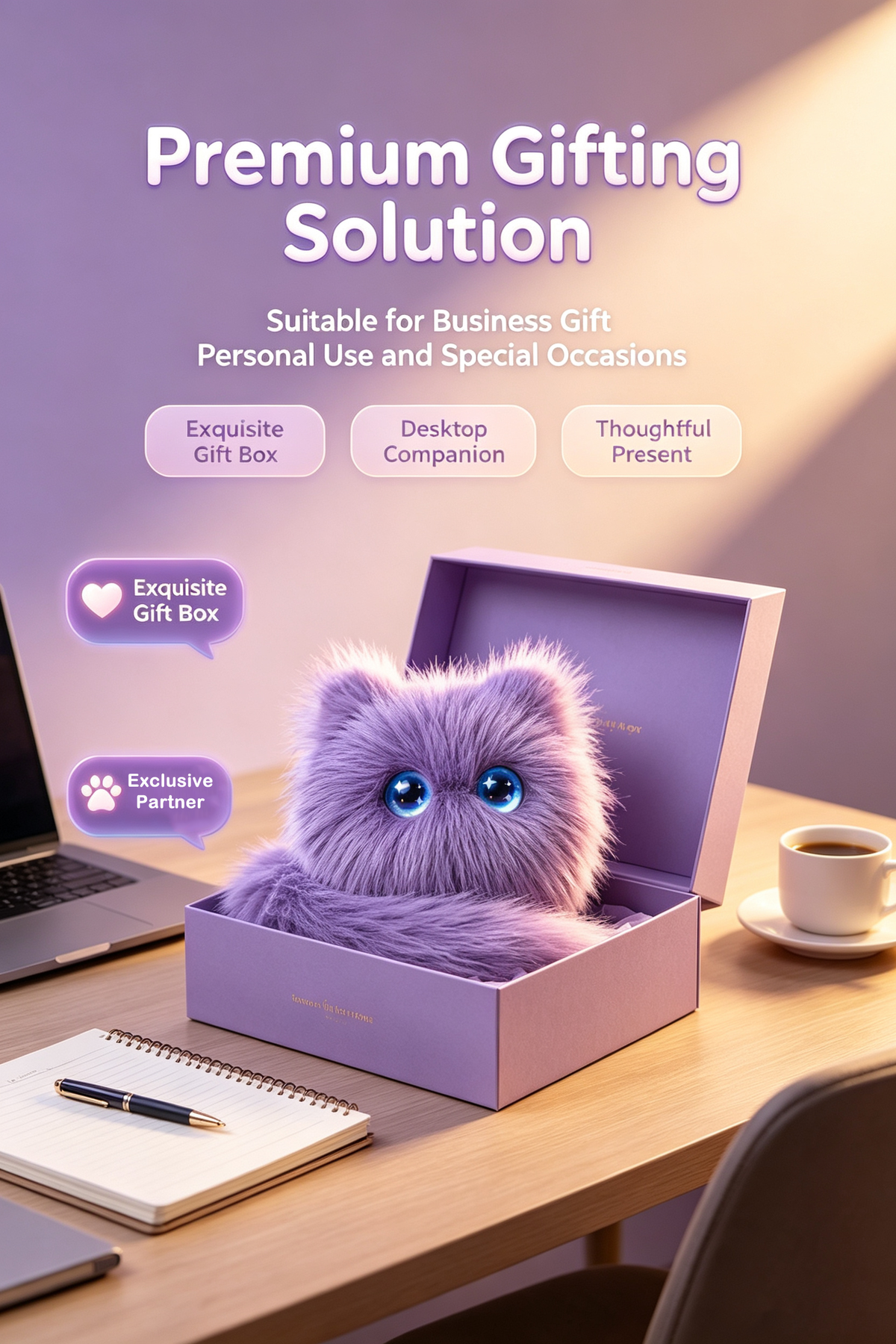 N14 AI Desktop Companion Robot with Smart Voice Chat and Real-Time Emotional Responses