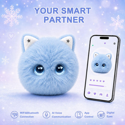 N16 Plush AI Desk Pet Robot with Voice Chat, Touch Response and Emotion Feedback