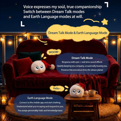 N16 Plush AI Desk Pet Robot with Voice Chat, Touch Response and Emotion Feedback