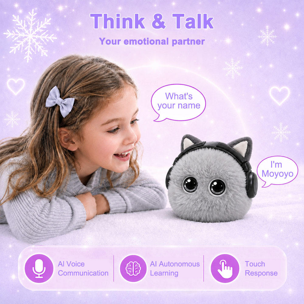 N16 Plush AI Desk Pet Robot with Voice Chat, Touch Response and Emotion Feedback
