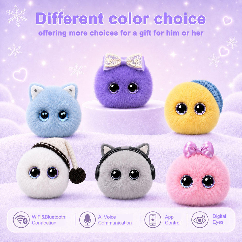 N16 Plush AI Desk Pet Robot with Voice Chat, Touch Response and Emotion Feedback