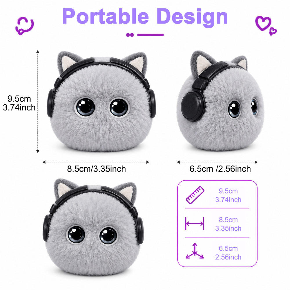 N16 Plush AI Desk Pet Robot with Voice Chat, Touch Response and Emotion Feedback