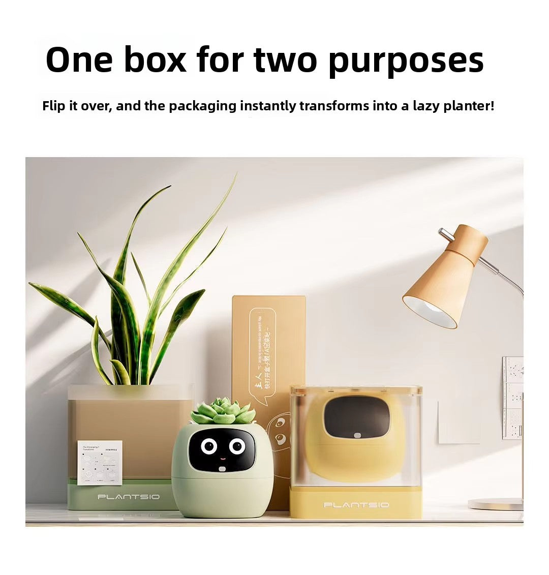 N18 Smart Pet Planter Robot with Sensor-Assisted Self-Watering, Hydroponic Design and Facial Interaction