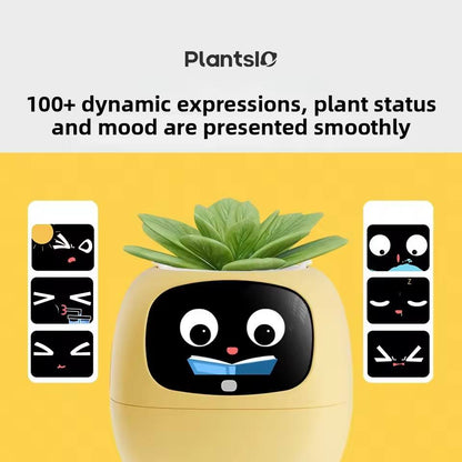 N18 Smart Pet Planter Robot with Sensor-Assisted Self-Watering, Hydroponic Design and Facial Interaction