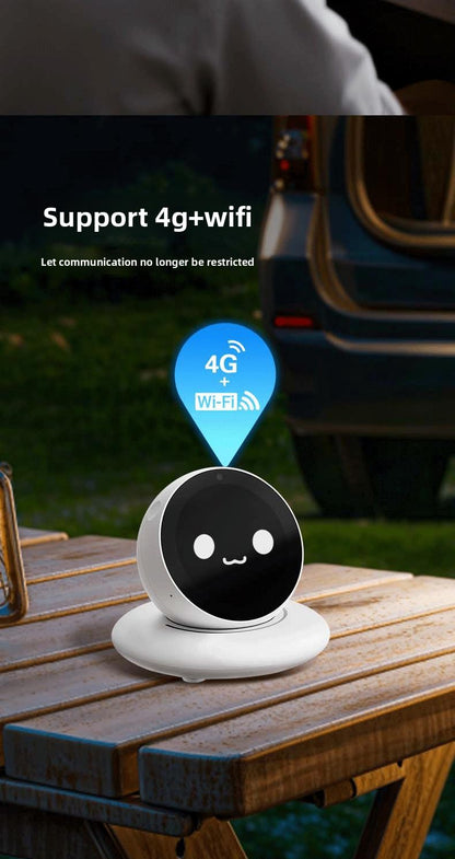 N1 DiMi Desktop Robot - AI Car Assistant Companion Emotional Exchange Partner Growing Robot with 100+ Emojis - Includes 5 accessories in different colors.