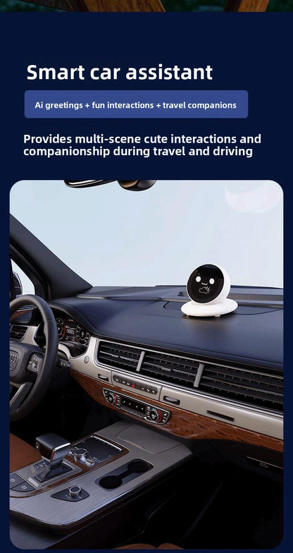 N1 DiMi Desktop Robot - AI Car Assistant Companion Emotional Exchange Partner Growing Robot with 100+ Emojis - Includes 5 accessories in different colors.