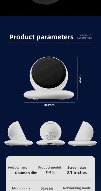 N1 DiMi Desktop Robot - AI Car Assistant Companion Emotional Exchange Partner Growing Robot with 100+ Emojis - Includes 5 accessories in different colors.