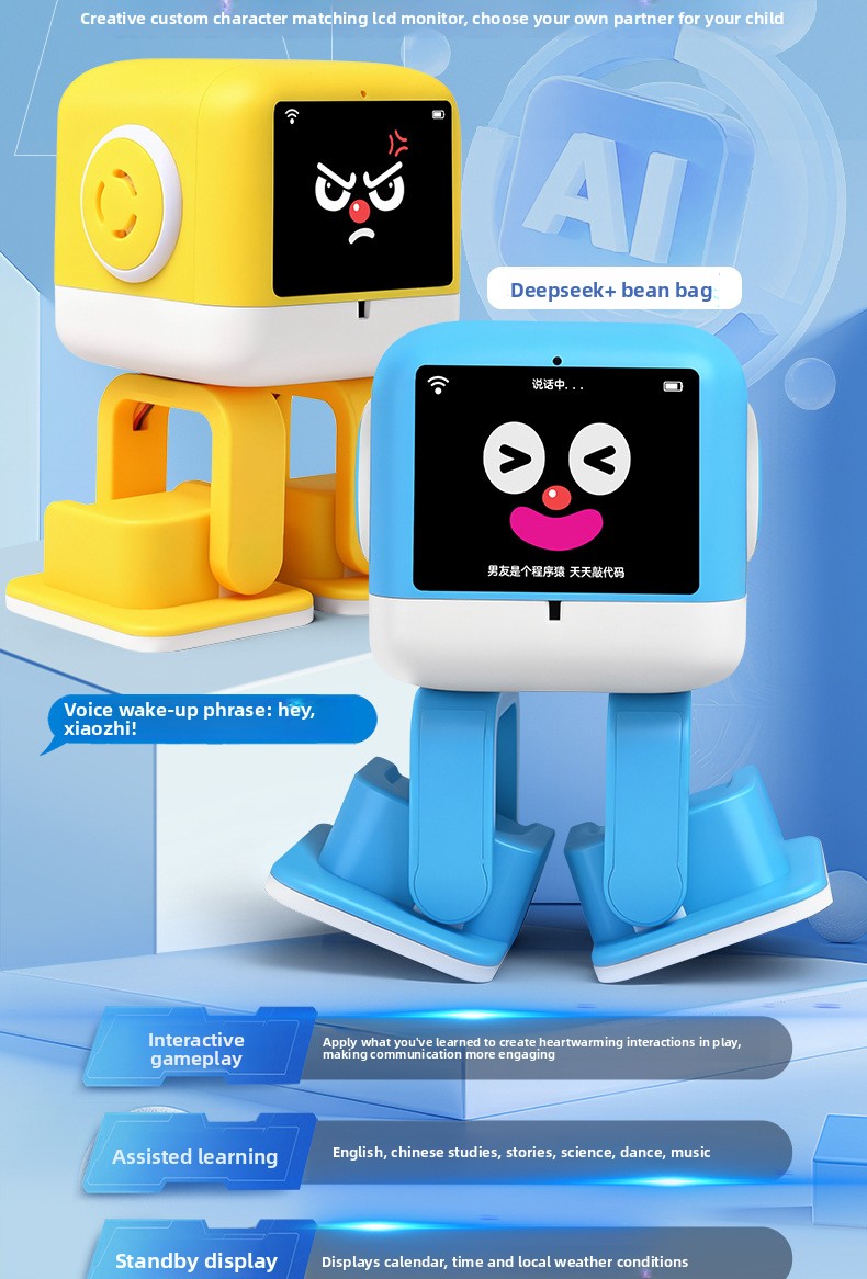 N20 Smart AI Learning Robot Toy for Preschool Kids with Touch Interaction, Dancing, DIY Play and DeepSeek Chat