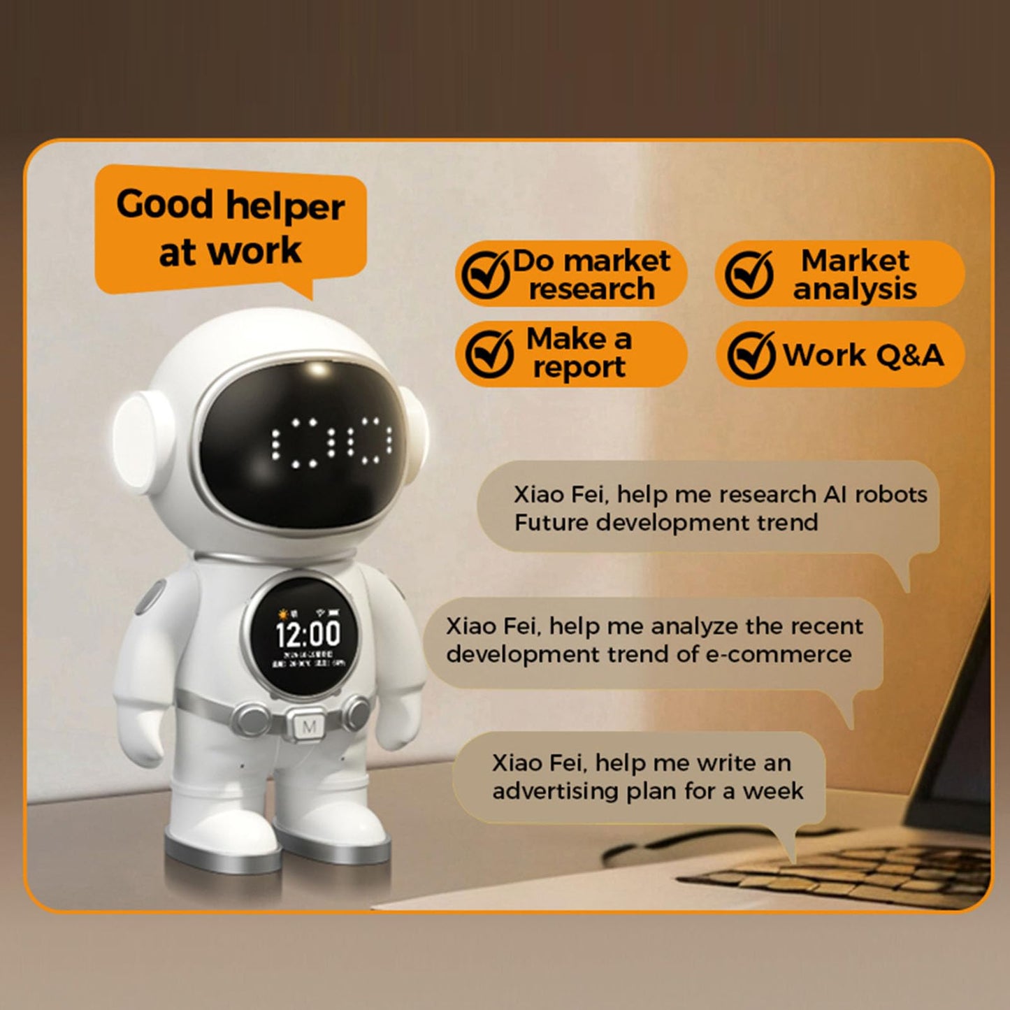 N8 Tuya AI Smart Robot - Interactive Educational Electronic Astronaut Toy, Voice Control for 50+ Language