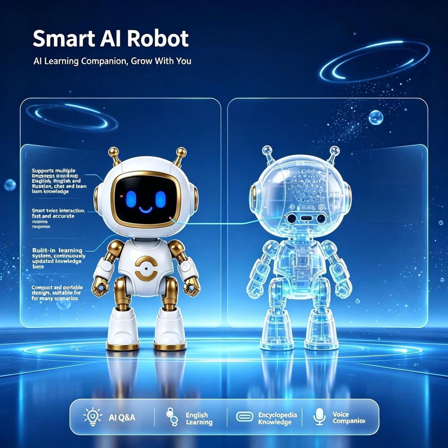 N9 AI Educational Robot - Interactive Chatbot | 37 Language Communication | Emotional Companion