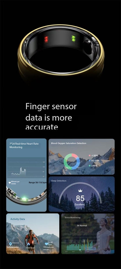 R10 Smart Ring — Heart Rate, Blood Oxygen, Sleep & Calorie Tracking | Bluetooth 5.0