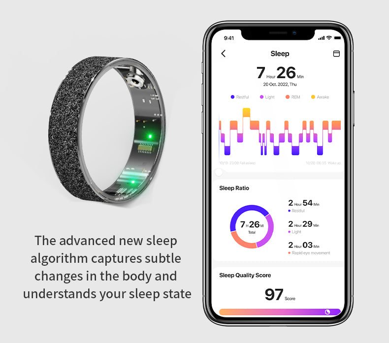 R11 Smart Ring — Heart Rate, Blood Oxygen, Sleep & Mood Tracking | Couple Style | Android App