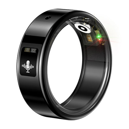 R12 Smart Ring — IP68 Waterproof, AI Recording & Translation, Heart Rate & Sleep Monitoring