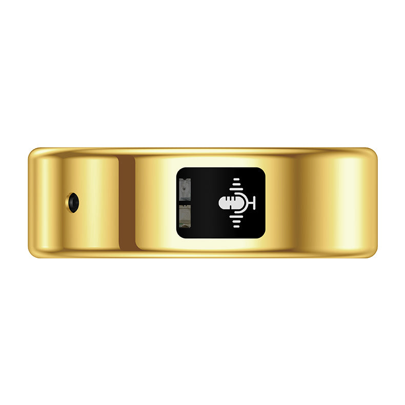 R12 Smart Ring — IP68 Waterproof, AI Recording & Translation, Heart Rate & Sleep Monitoring