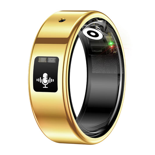 R12 Smart Ring — IP68 Waterproof, AI Recording & Translation, Heart Rate & Sleep Monitoring